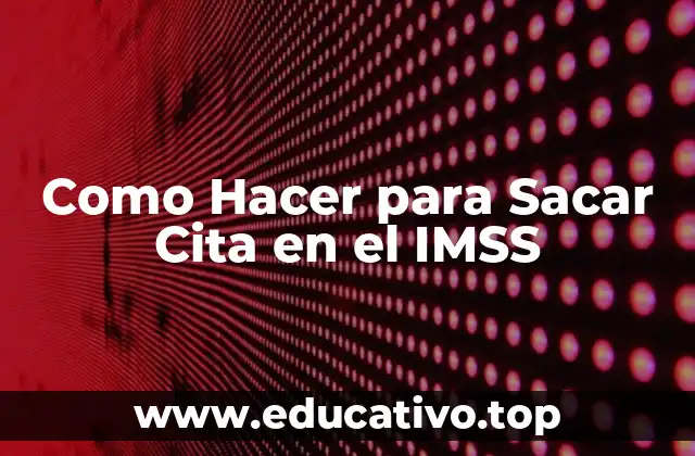 Como Hacer para Sacar Cita en el IMSS