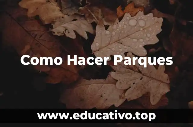 Como Hacer Parques