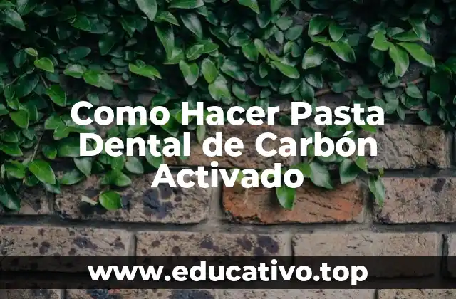 Como Hacer Pasta Dental de Carbón Activado