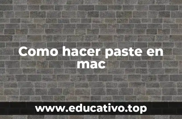 Como hacer paste en mac