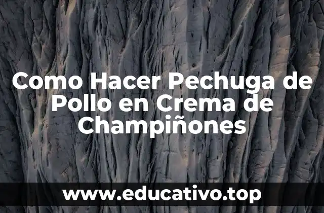 Como Hacer Pechuga de Pollo en Crema de Champiñones