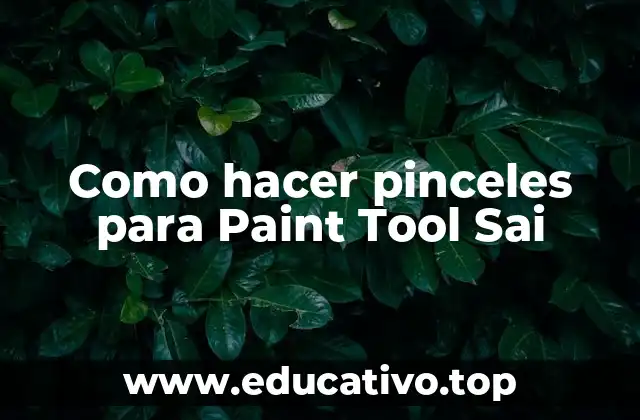 Como hacer pinceles para Paint Tool Sai