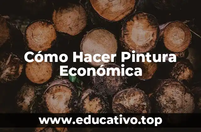 Cómo Hacer Pintura Económica