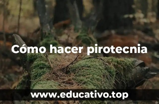 Cómo hacer pirotecnia