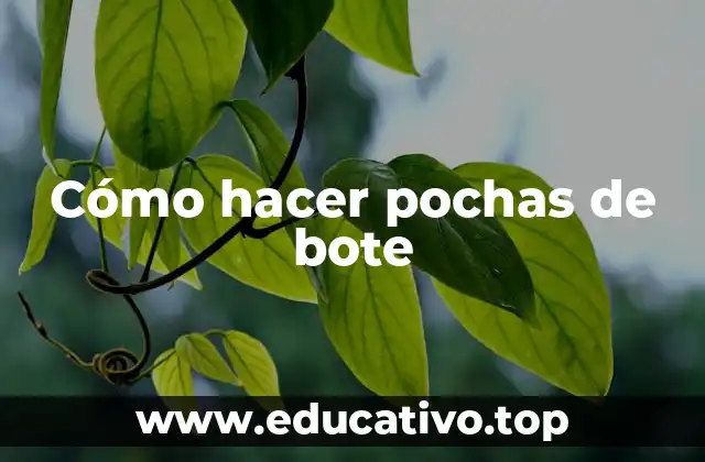Cómo hacer pochas de bote