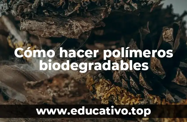 Cómo hacer polímeros biodegradables