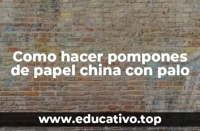 Como hacer pompones de papel china con palo
