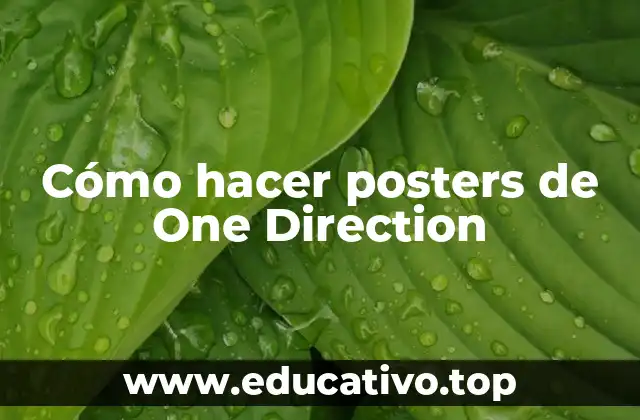Cómo hacer posters de One Direction