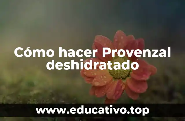 Cómo hacer Provenzal deshidratado