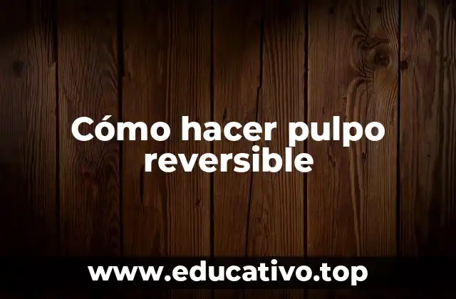 Cómo hacer pulpo reversible