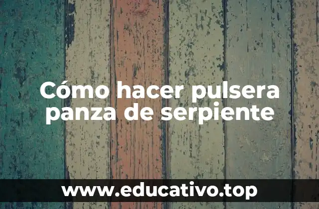 Cómo hacer pulsera panza de serpiente