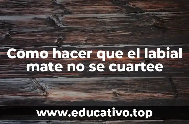 Como hacer que el labial mate no se cuartee