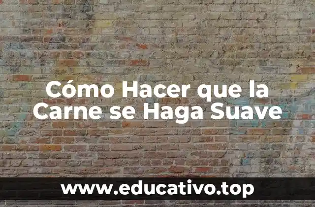 Cómo Hacer que la Carne se Haga Suave