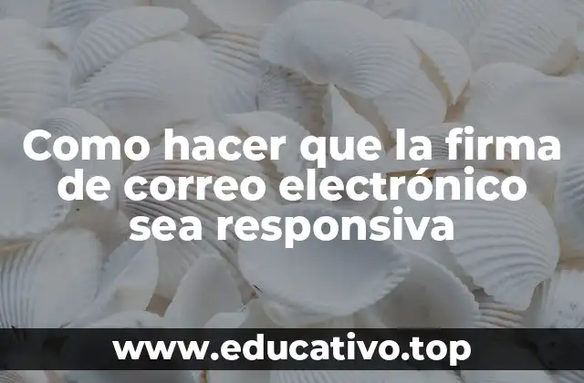 Como hacer que la firma de correo electrónico sea responsiva