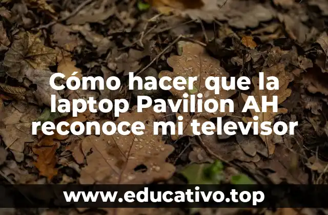 Cómo hacer que la laptop Pavilion AH reconoce mi televisor