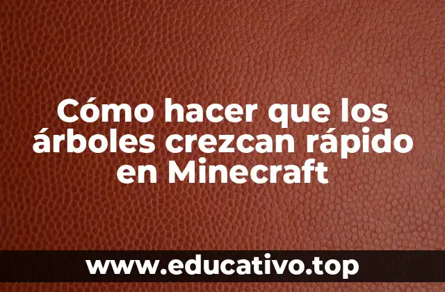 Cómo hacer que los árboles crezcan rápido en Minecraft