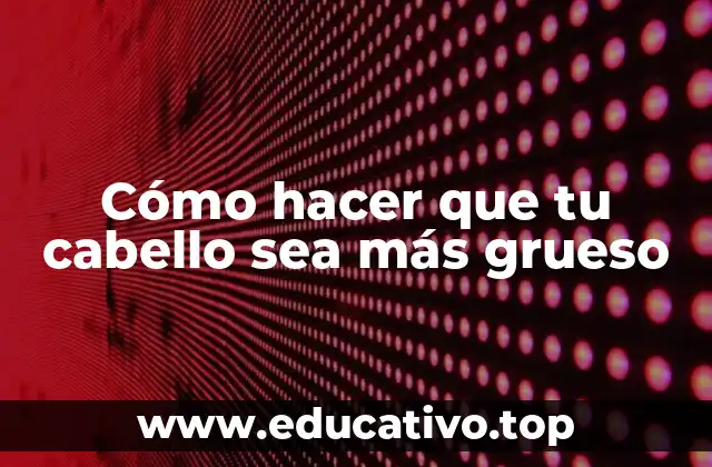 Cómo hacer que tu cabello sea más grueso