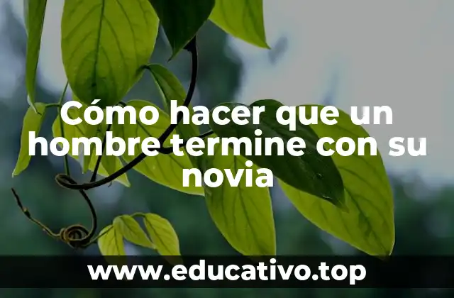 Cómo hacer que un hombre termine con su novia