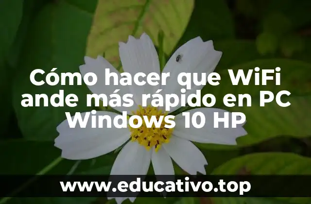 Cómo hacer que WiFi ande más rápido en PC Windows 10 HP