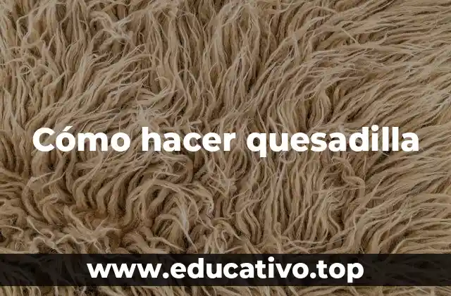 Cómo hacer quesadilla