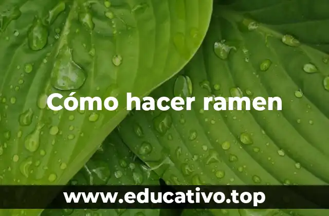 ¿Qué es ramen?