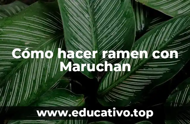 Cómo hacer ramen con Maruchan