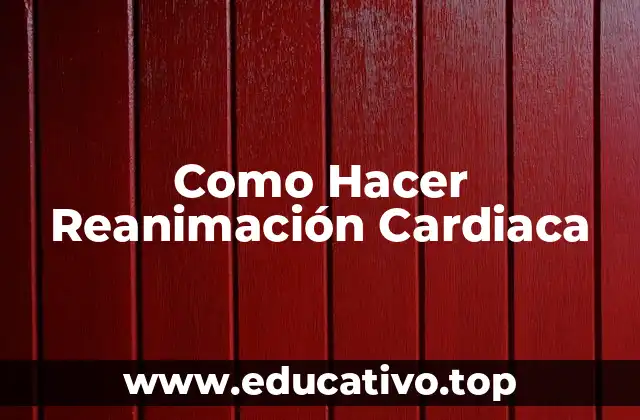 Como Hacer Reanimación Cardiaca