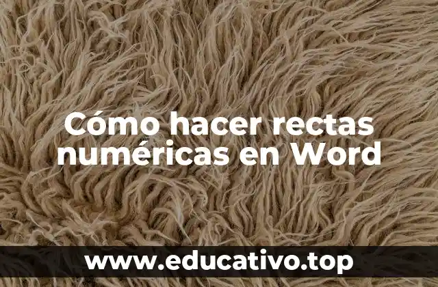 Cómo hacer rectas numéricas en Word
