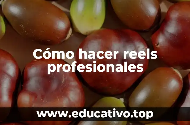 Cómo hacer reels profesionales