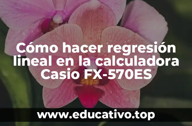 Cómo hacer regresión lineal en la calculadora Casio FX-570ES