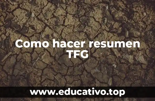 Como hacer resumen TFG