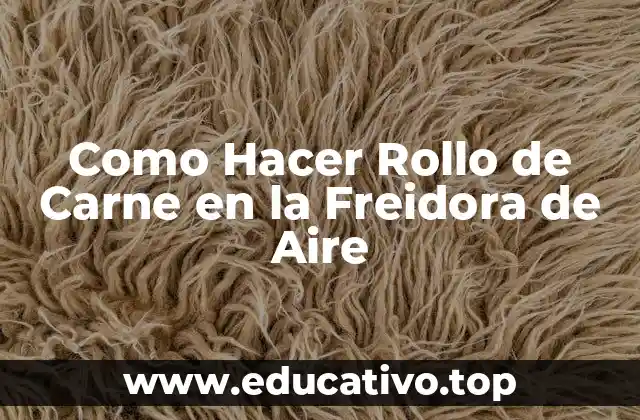 Como Hacer Rollo de Carne en la Freidora de Aire