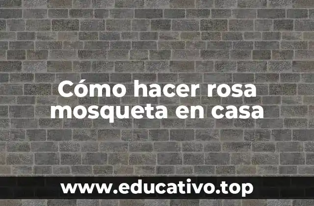 Cómo hacer rosa mosqueta en casa