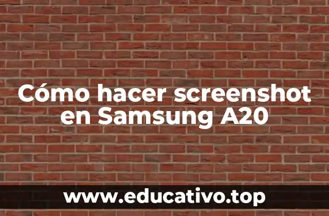 Cómo hacer screenshot en Samsung A20