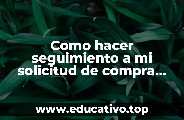 Como Hacer Seguimiento a Mi Solicitud de Compra Odoo Enterprise