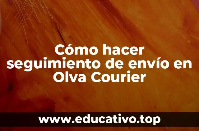 Cómo hacer seguimiento de envío en Olva Courier