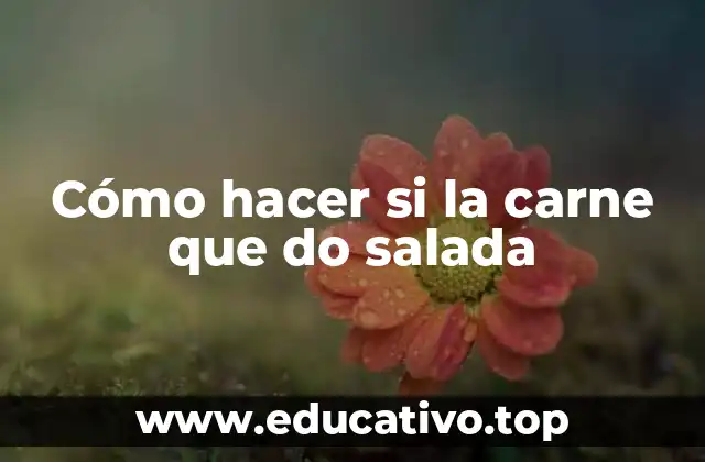 Cómo hacer si la carne que do salada