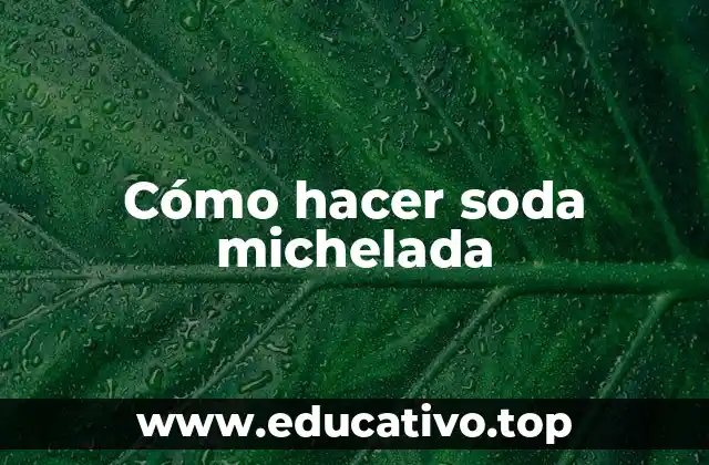 Cómo hacer soda michelada