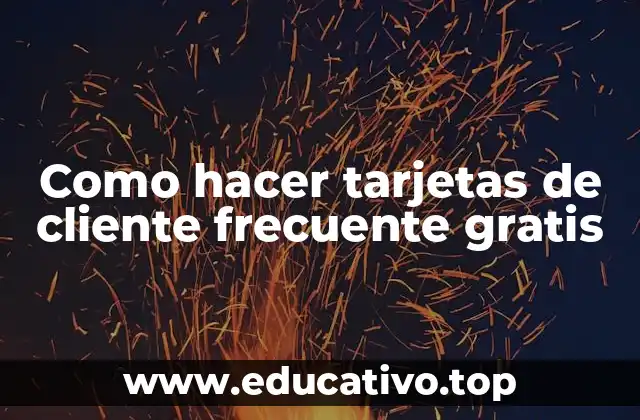 Como hacer tarjetas de cliente frecuente gratis