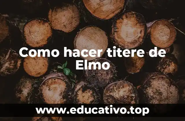 Como hacer titere de Elmo