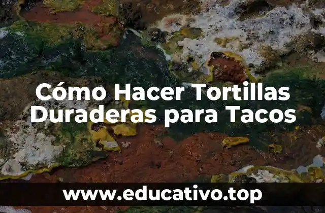 Cómo Hacer Tortillas Duraderas para Tacos