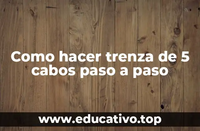 Como hacer trenza de 5 cabos paso a paso