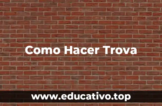 Como Hacer Trova