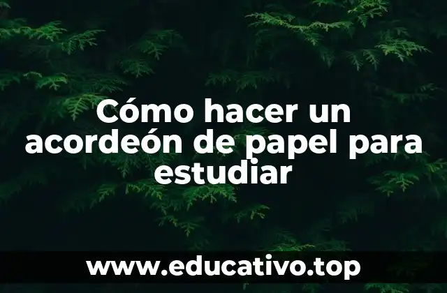 Cómo hacer un acordeón de papel para estudiar