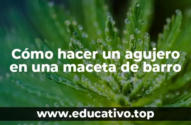 Cómo hacer un agujero en una maceta de barro