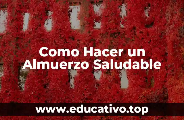 Como Hacer un Almuerzo Saludable