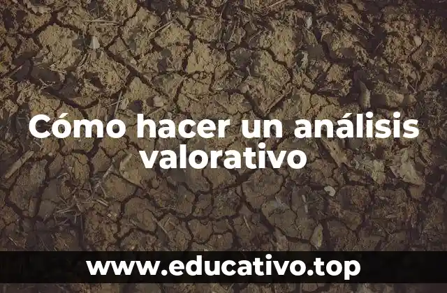 Cómo hacer un análisis valorativo