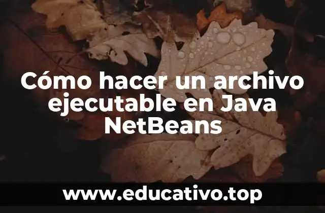 Cómo hacer un archivo ejecutable en Java NetBeans