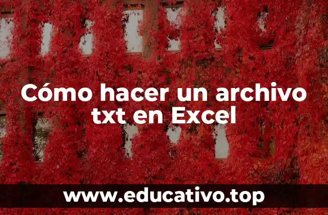 Cómo hacer un archivo txt en Excel