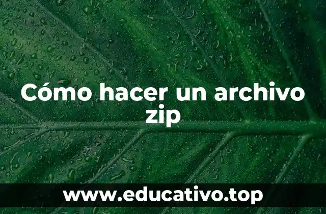 Cómo hacer un archivo zip